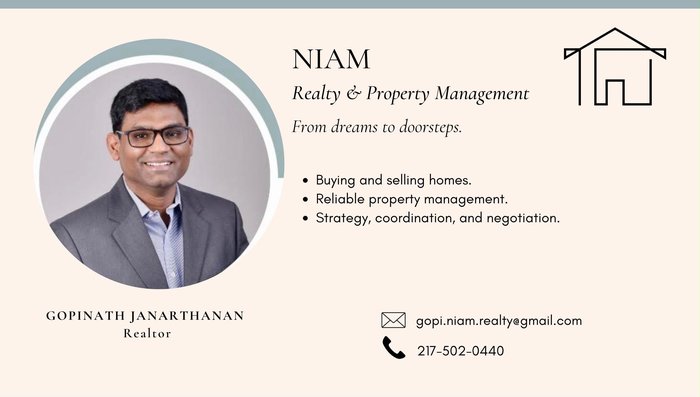 NIAM Realty & Property Management — Gopinath Janarthanan